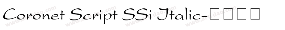 Coronet Script SSi Italic字体转换